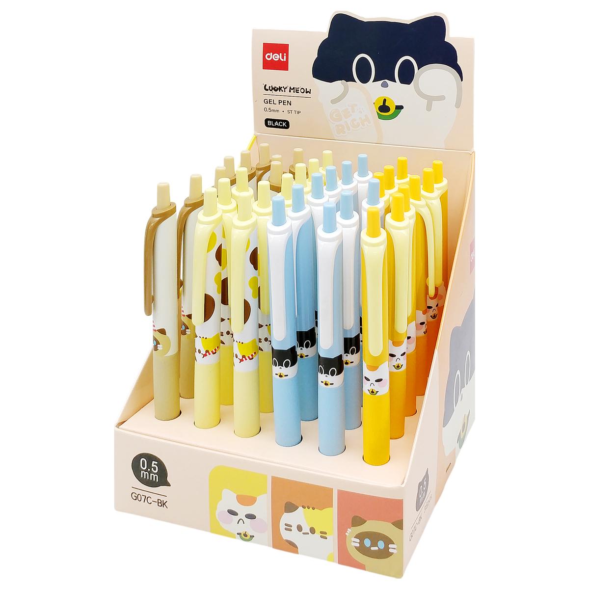 Bút Gel Khô Nhanh 0.5 mm - Deli EG07C-BK - Mực Đen (Màu Thân Bút Giao Ngẫu Nhiên)