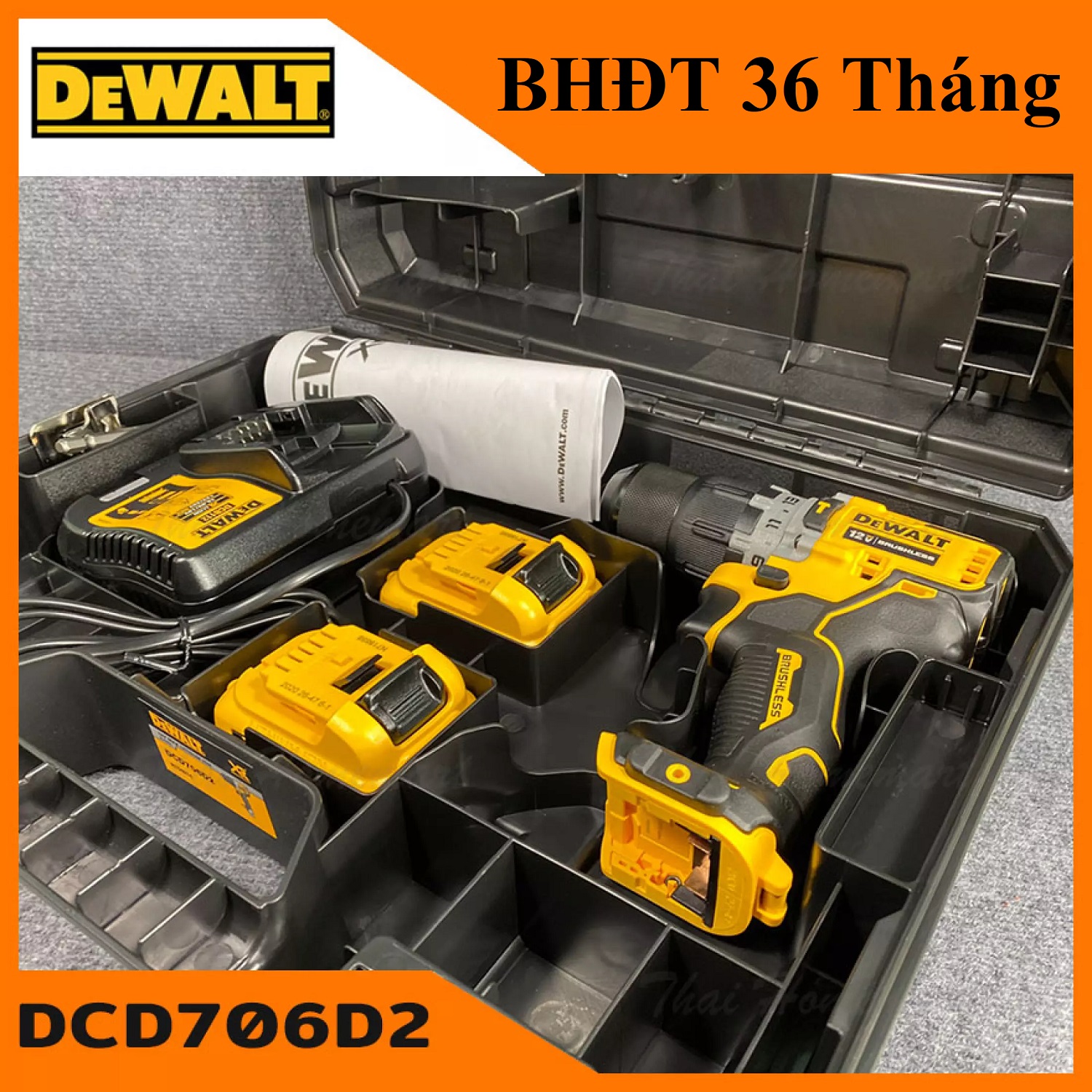 Máy khoan pin DeWALT 12V DCD706D2-KR