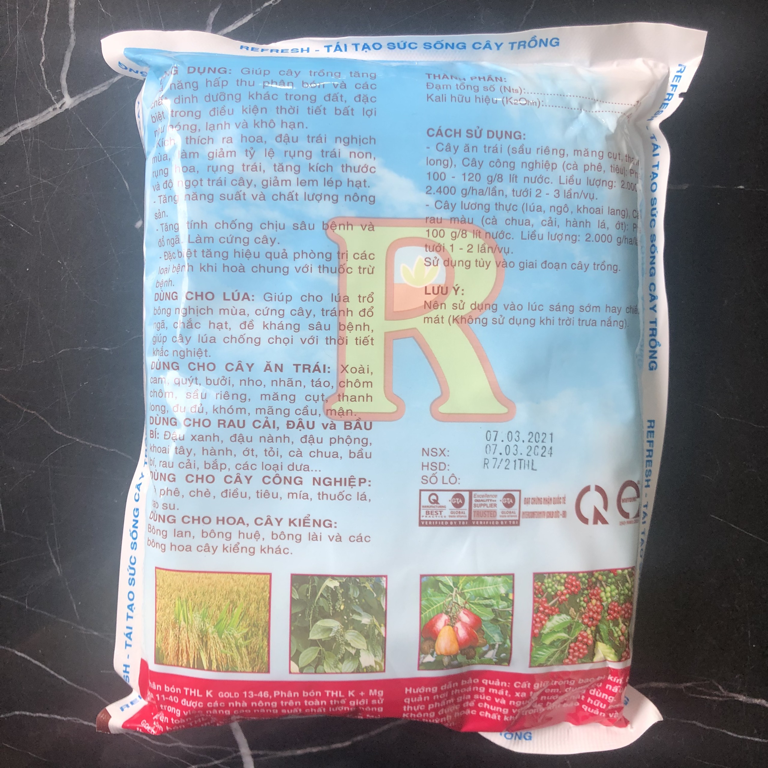Combo phân Kali Nitrat + Canxi Bo giúp trái to, quả bóng đẹp, hạn chế rụng trái non, chống nứt trái thối trái