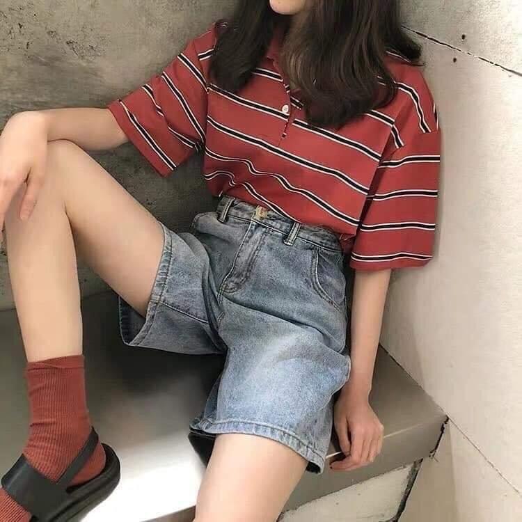 Quần Short Jean Nữ Ống Rộng Túi Trước