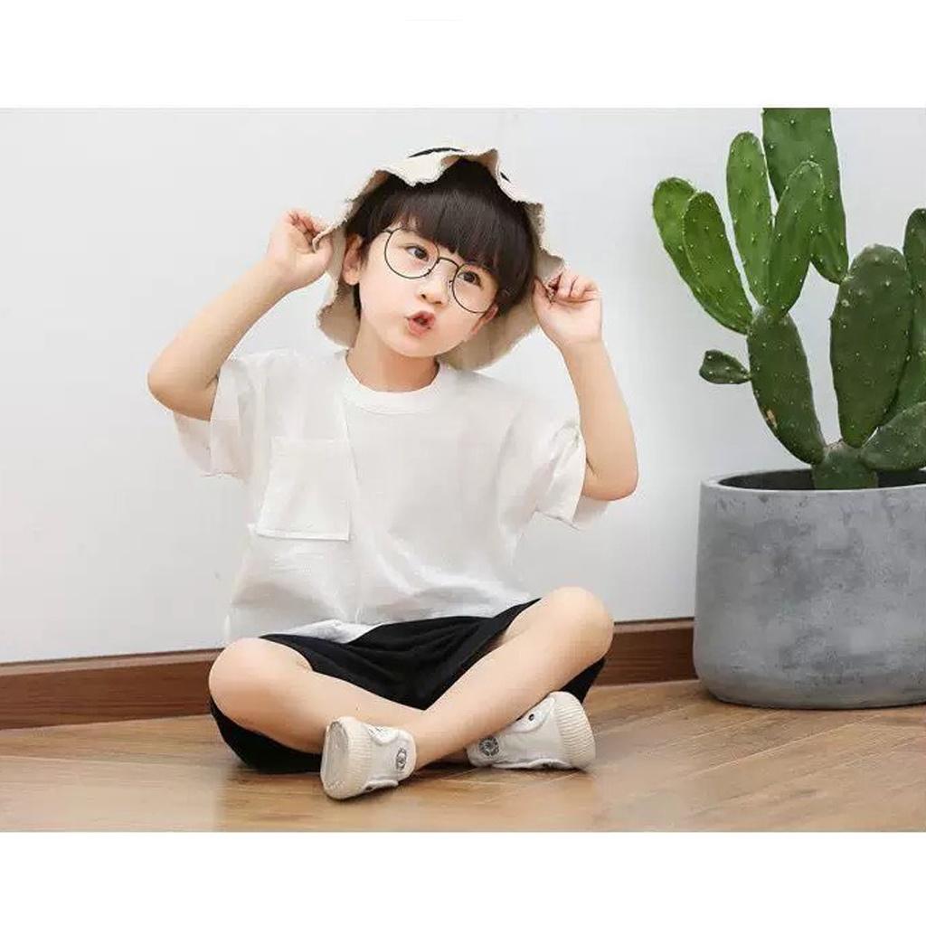 Bộ Cộc Tay Bé Trai, Bộ Đồ Bé Trai Vải Đũi Có Túi Ngực Cho Trẻ Mặc Đi Chơi Từ 6-28kg - ROSY KIDS