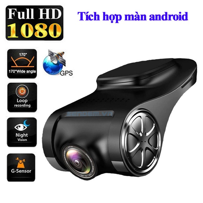 (LOẠI TỐT) Cam camera hành trình U6F kết nối màn hình android cảnh báo tốc độ, làn đường Full HD 1080P siêu nét mẫu mới