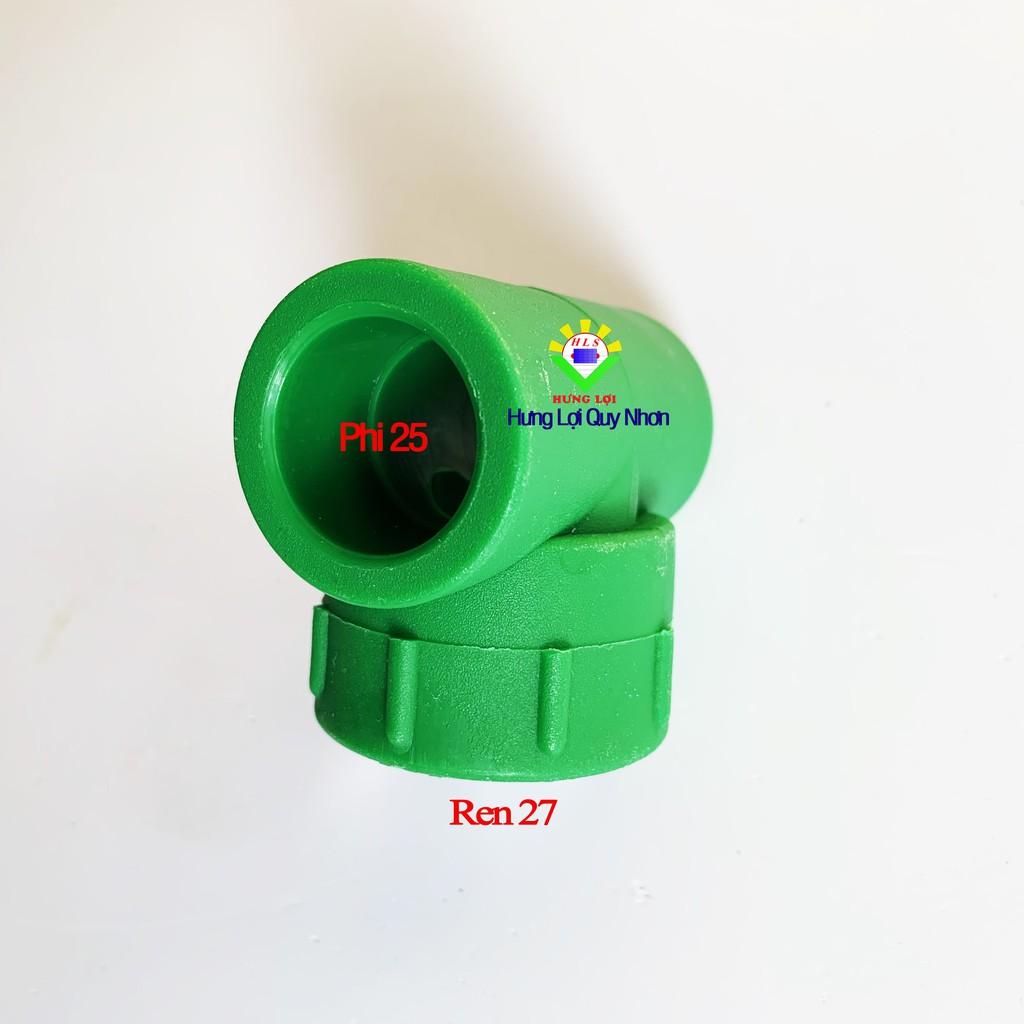 Tê ren trong ống nước nóng PPR phi 25-32 - phụ kiện ống nước nóng, lạnh