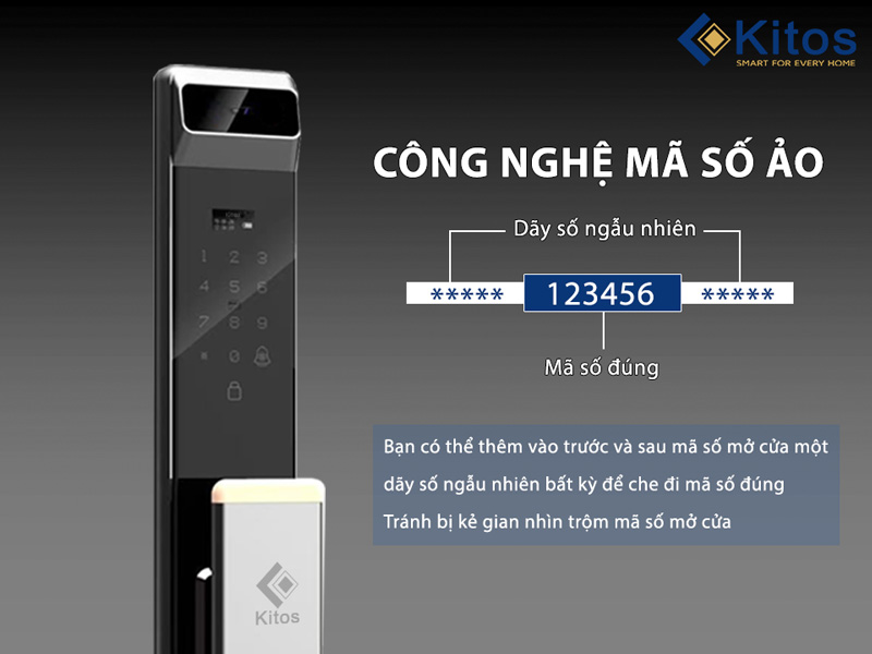 Khoá cửa thông minh Kitos KT-X6 có camera