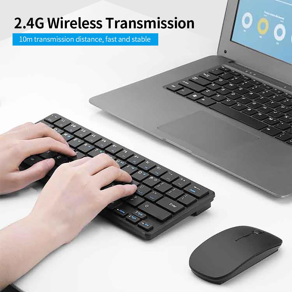 Keyboard Mouse Combo 2.4G Wireless Keyboard Mouse Set Office Keyboard Mouse Set Slim Design Plug and Play for PC Laptop