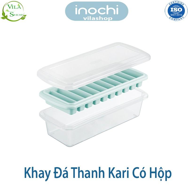 Khay Làm Đá, Khay Đá Kari 10 Viên, Nhựa Dẻo Cao Cấp Inochi Kháng Khuẩn - Khử Mùi