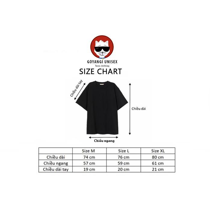 Áo thun tay lỡ goyangi unisex Sơn tùng nam nữ form rộng oversize phong cách Hàn Quốc