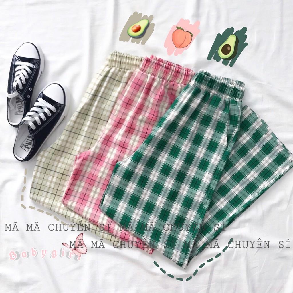 QUẦN CARO ỐNG SUÔNG