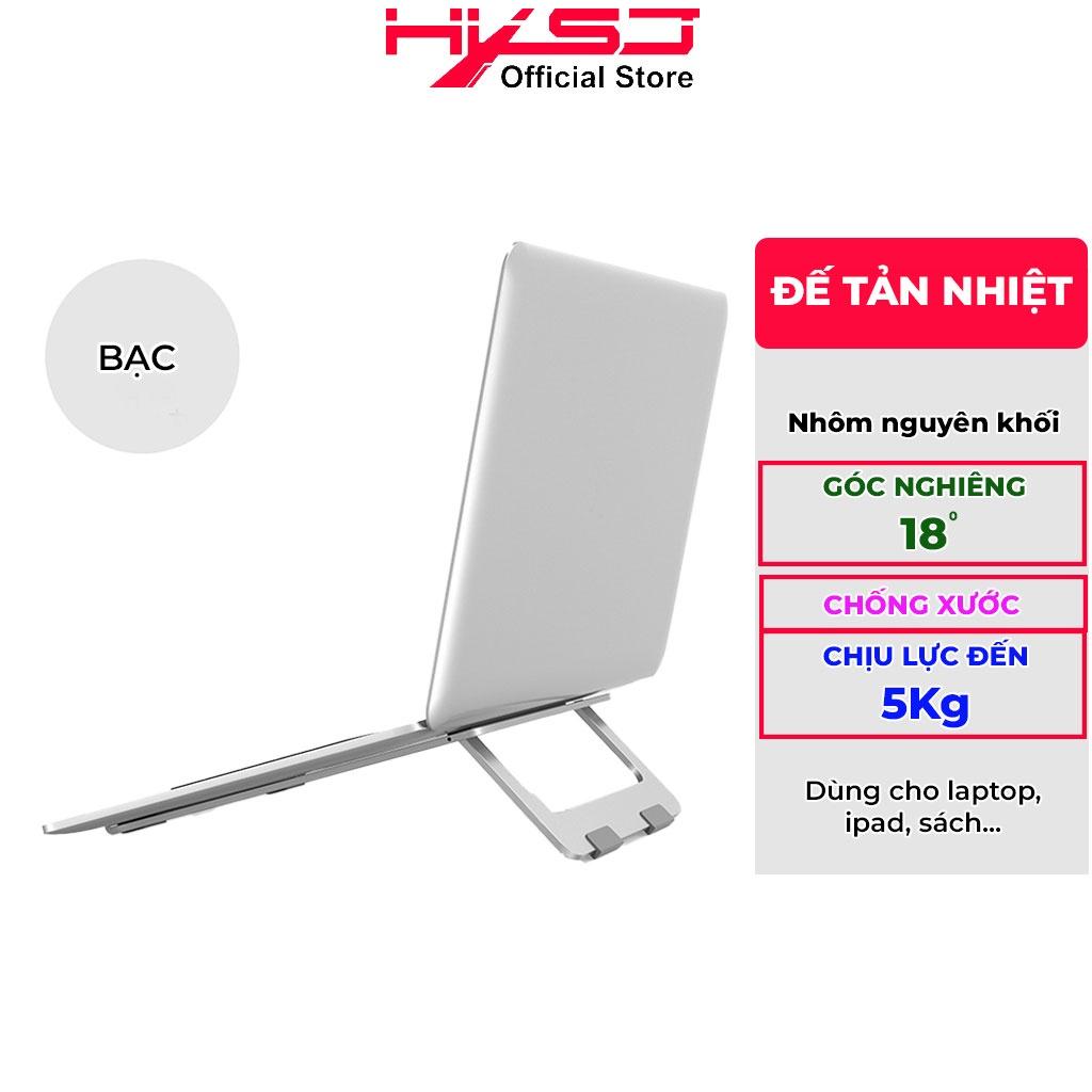 Đế tản nhiệt laptop HXSJ X5 bằng nhôm nguyên khối siêu mỏng nhẹ dùng cho máy 13- 15.6 inch - Hàng Chính Hãng