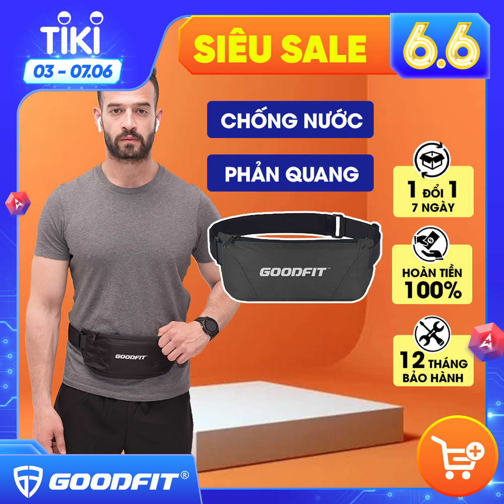 Túi đeo bụng chạy bộ chống nước, đai đeo điện thoại chạy bộ GoodFit nhiều ngăn, thoáng khí Goodfit GF103RB