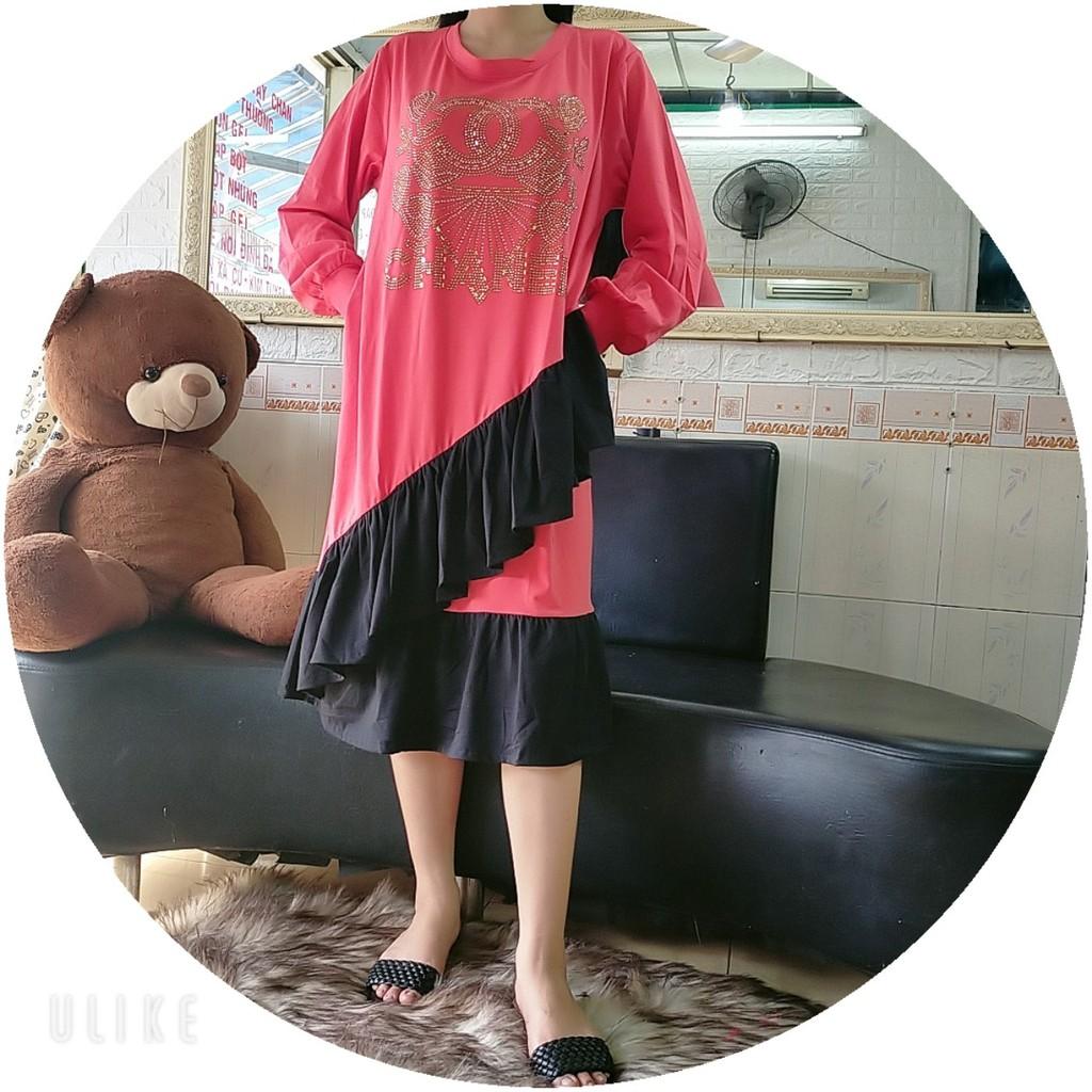 Đầm Bigsize Dáng Suông Thun Thái Fom Rộng Dưới 75kg -Siêu Xinh-