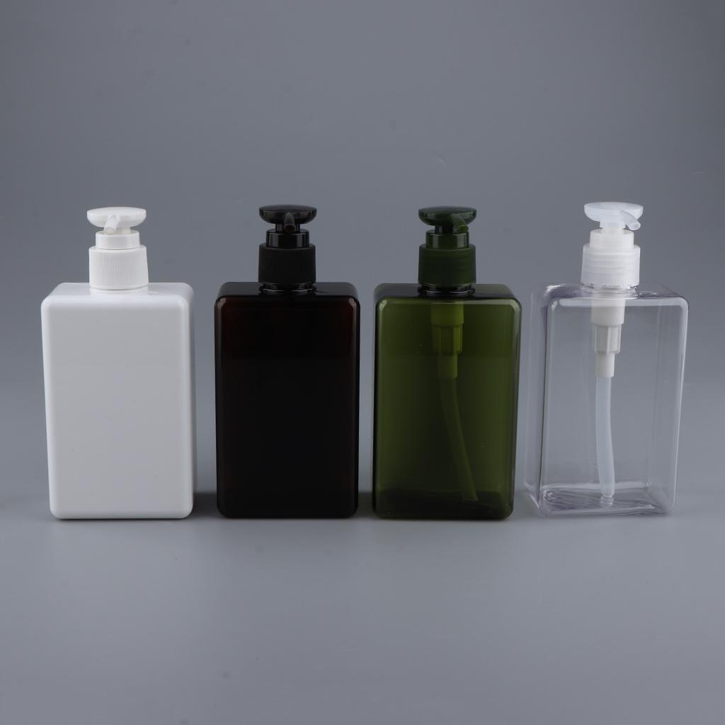 4pcs 280ml PETG Empty Pump Bottle Container for Shampoo Body Wash Lotion