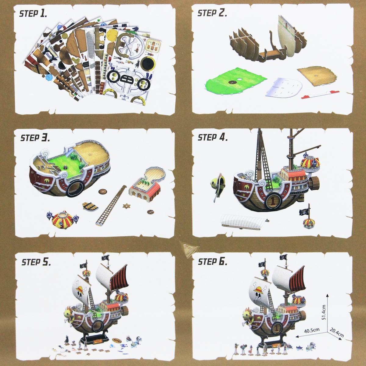 Đồ Chơi Lắp Ráp Mô Hình Giấy 3D One Piece - Thuyền Thousand Sunny Plus - CubicFun DS1027H (244 Mảnh Ghép)