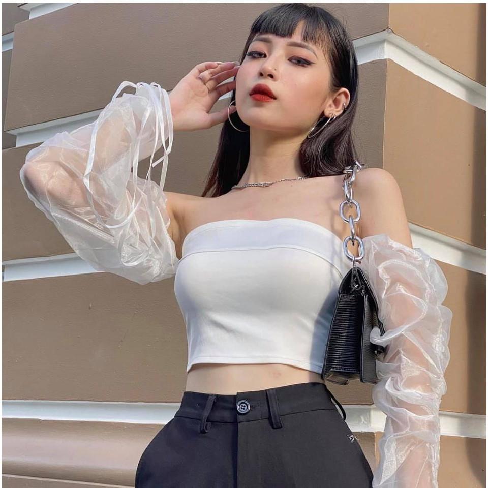 ÁO TRỄ VAI ĐAN DÂY SAU LƯNG - MARIE TOP