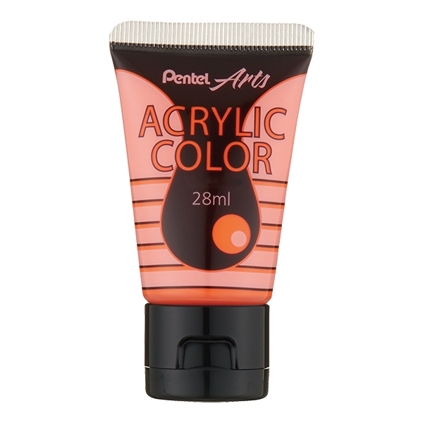 Tuýp Màu Vẽ Acrylic Pentel 28ml WA2-T81 - Fluorescent Orange