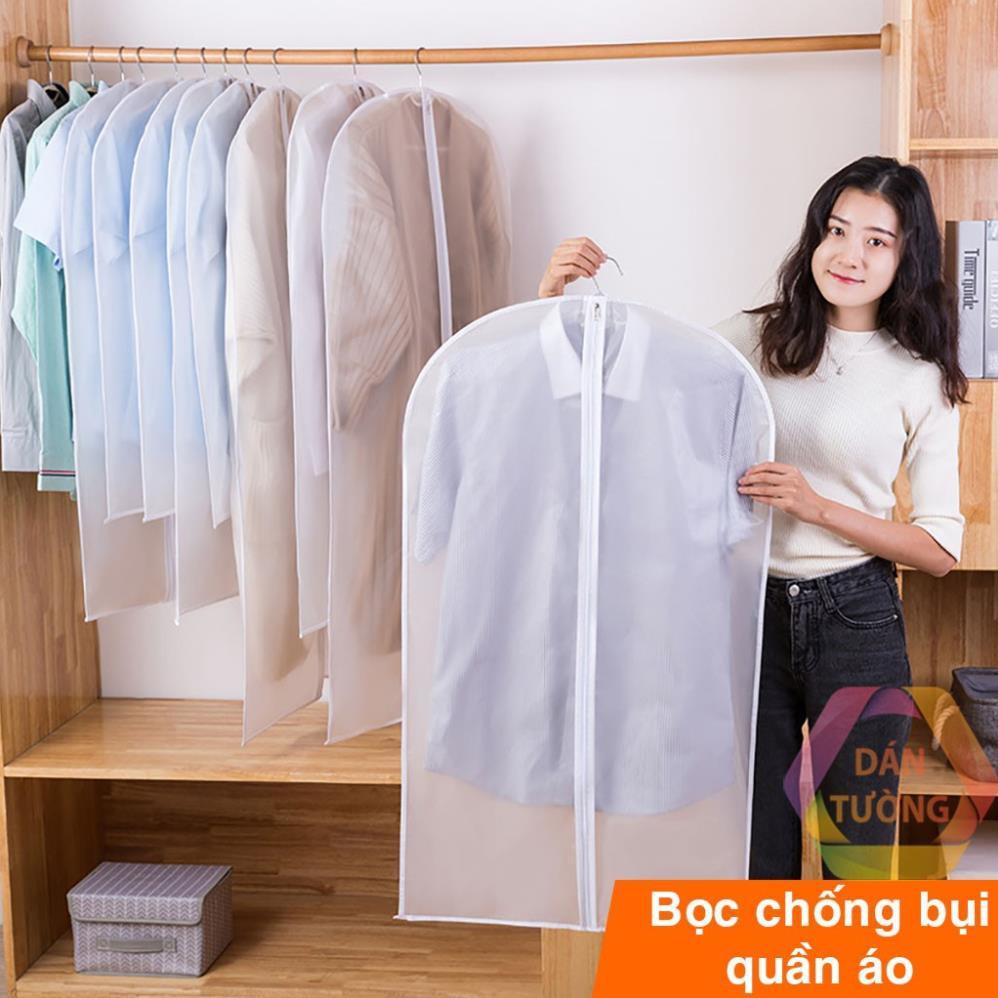 (SIÊU RẺ) Túi bọc quần áo treo tủ chống bụi , túi bọc trùm quần áo loại dày, có khóa, chống thấm