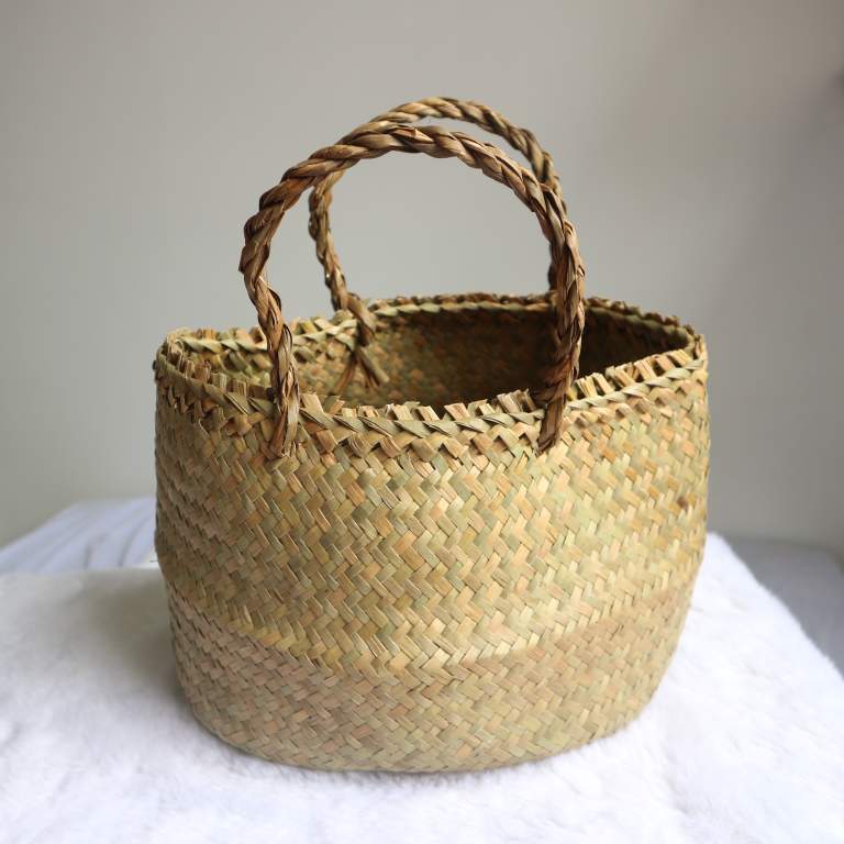 Giỏ Đệm Tròn Đựng Hoa, Đựng Trái Cây Trang Trí - Cổ Điển - Thiên Nhiên