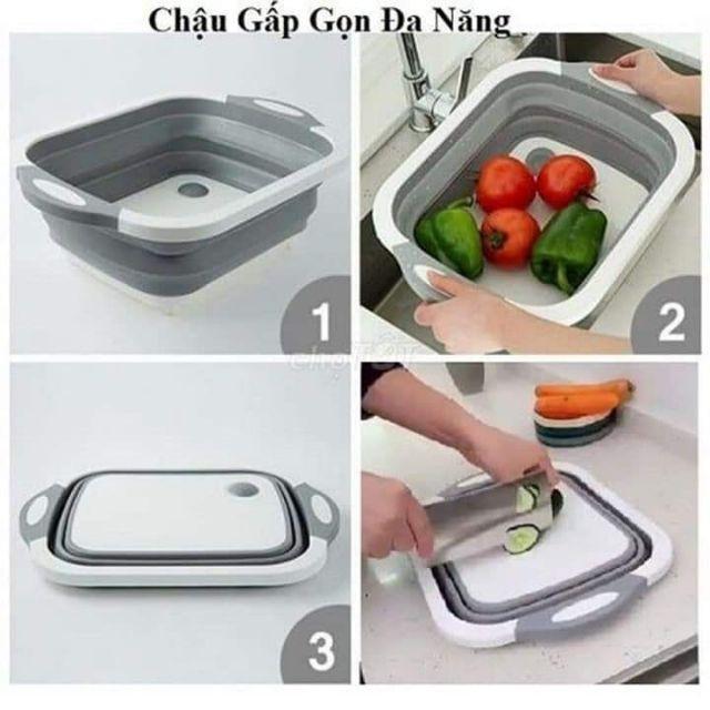 Bộ Thớt Kèm Chậu Gấp Gọn Đa Năng