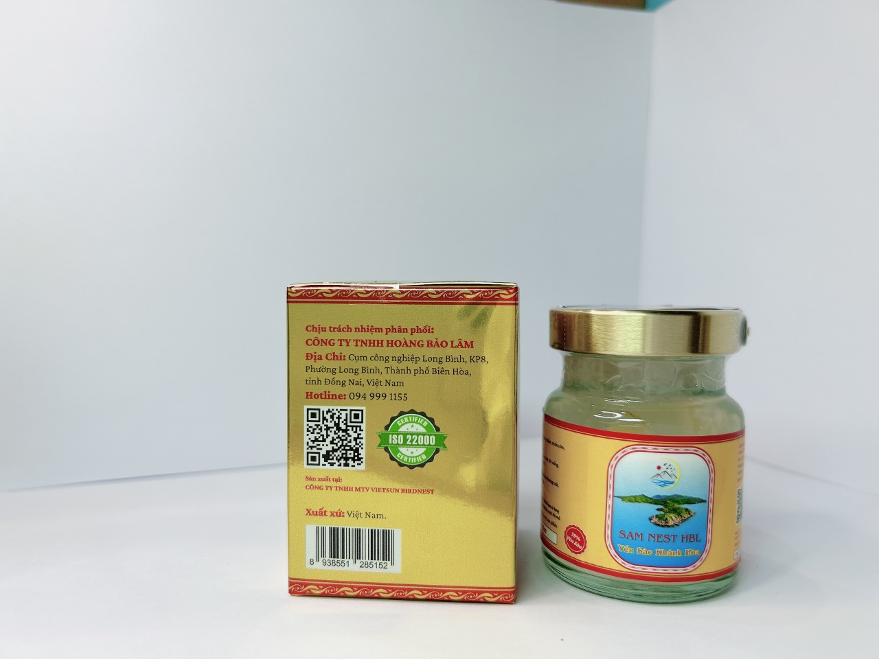 Yến Sào Khánh Hòa Nhân Sâm Sam Nest HBL Chưng Sẵn Lọ 70ml Không Dùng Chất Bảo Quản