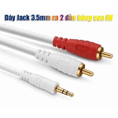 Dây loa 1 đầu 3.5mm ra 2 đầu bông sen AV dài 10M hiệu JSJ