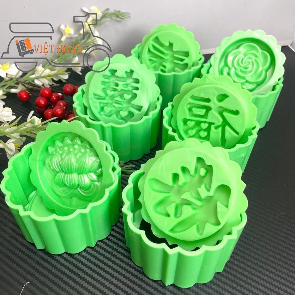 Khuôn Nhấn Xôi Hình TRÒN 9cm hoạ tiết Hoa Hồng, Sen, Phước, Lộc, Thọ, Hỷ - 3D SIÊU SẮC NÉT . Bí quyết làm bánh SIÊU ĐẸP
