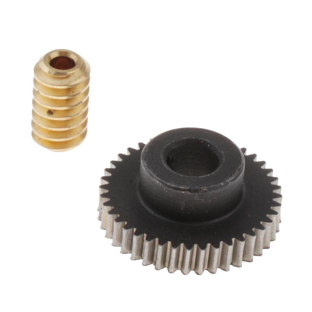 0.5 Mô Đun Thép Con Sâu Bánh Răng 40 Răng + Đồng Gear Trục Bộ