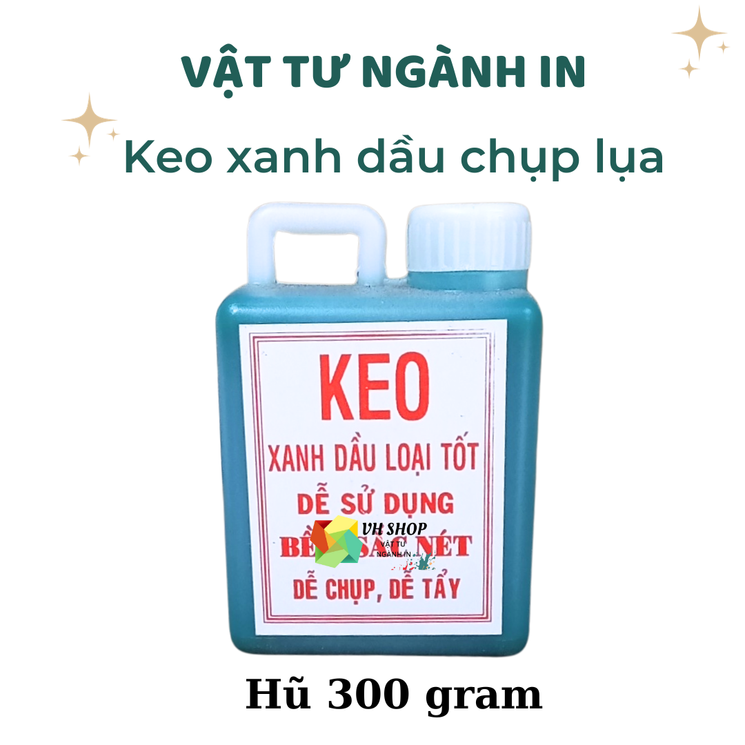 Keo xanh dầu chụp lụa dùng để chụp bản lụa hay tráng bản in lụa