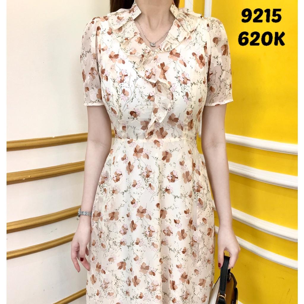 Đầm EMY EM9215 Váy Xoè Cổ Bèo Cách Điệu