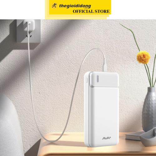 Pin sạc dự phòng Polymer 20000mAh 10.5W AVA+ Q7 - Hàng Chính Hãng