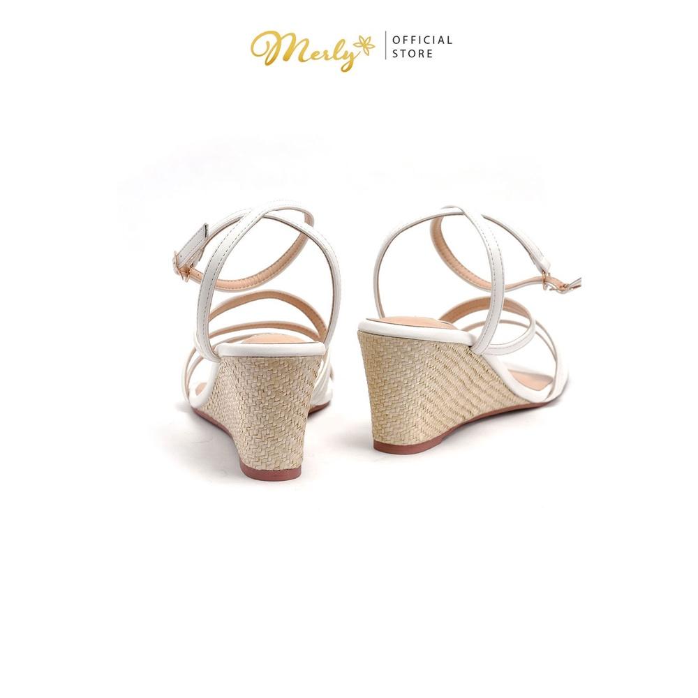 Giày Sandal Nữ Đê Xuồng Merly 1418, Sandal Nữ Big Size, Giày Đế Xuồng Cao gót