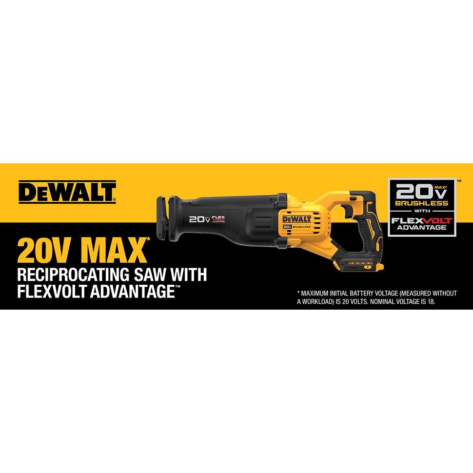 Thân máy cưa kiếm Dewalt Brusless 20/60V Max Flexvolt Advantage DCS386N - Chính hãng