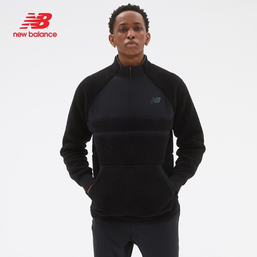 Áo thun tay dài thể thao nam New Balance APP RUNNING LONG SLEEVES T-SHIRT M BLACK - MT23285BK