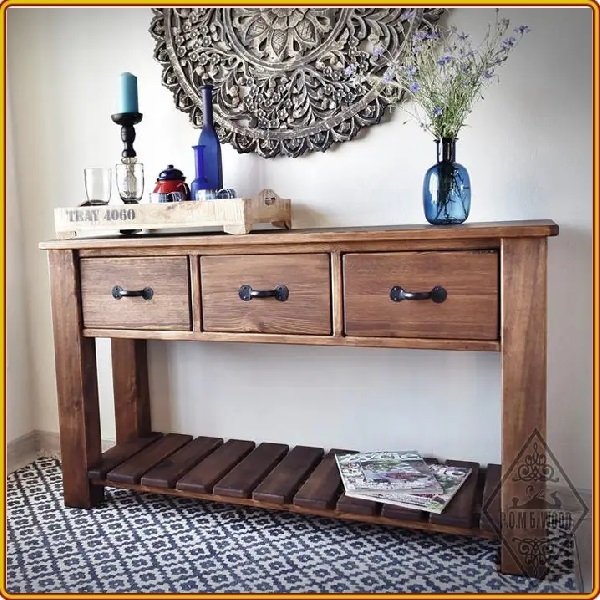 Bàn Console 3 hộc kéo Tundo 137 x 43 x 66 cm