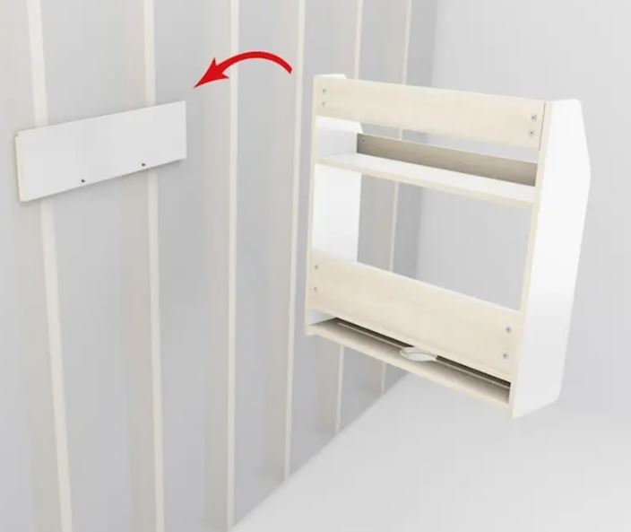 Kệ Treo Tường 2 Tầng Đựng Đồ Juno Sofa CTKR19 KT 70x72x18.5cm