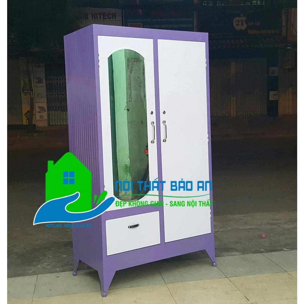 Tủ sắt quần áo ngang 0.9m cao 1m8