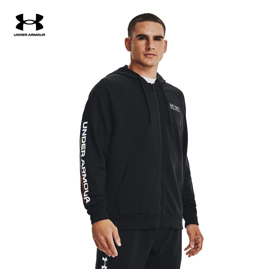 Áo khoác hoodie thể thao nam Under Armour RIVAL FLEECE CHROMA FZ HD - 1370344-001