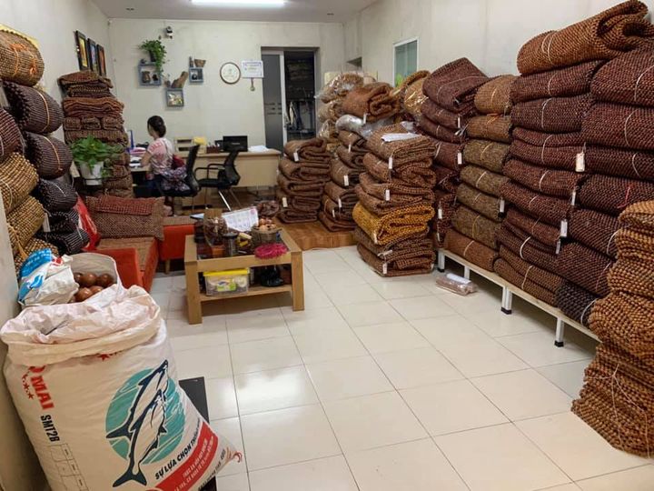 Chiếu Hạt Gỗ Hương Mộc Cao Cấp - Kích Thước 1,2mx1,9m hạt 1.6cm ( video , hình thật )