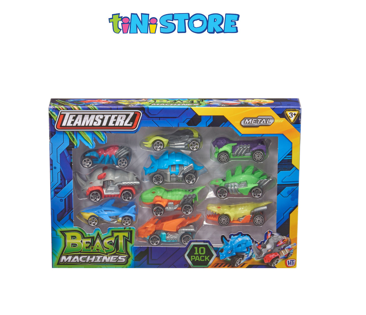 Bộ đồ chơi bộ xe ô tô quái vật nhỏ Beast Machines Teamsterz