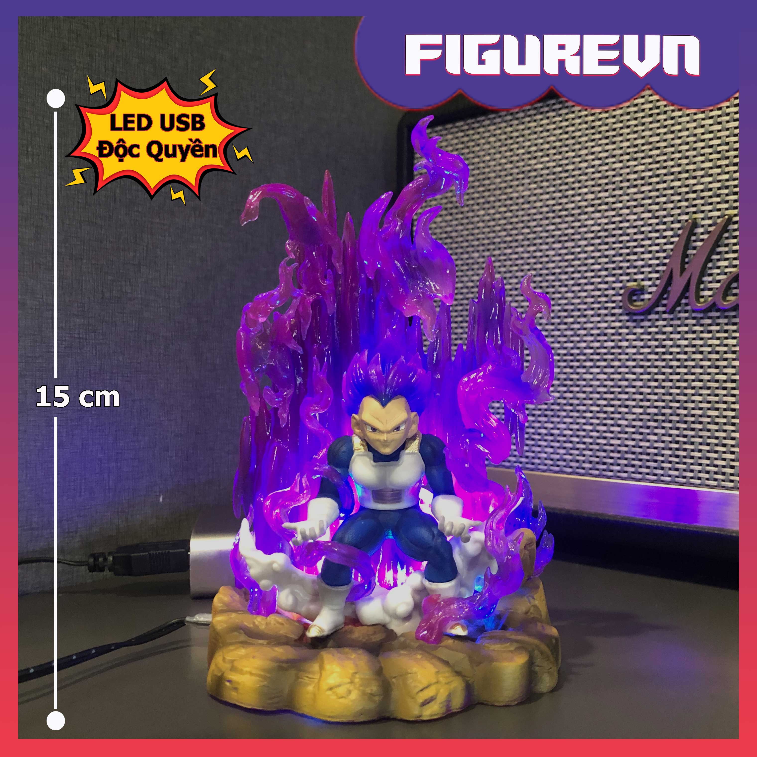 Mô hình Vegeta SSJ nổi giận 15 cm LED usb - Dragon Ball