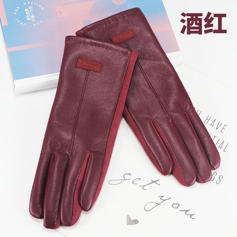 Đảm bảo chất lượng găng tay nữ mùa thu đông Plus nhung dày cưỡi ấm găng tay màn hình cảm ứng chống gió nam lái xe ngoài trời găng tay da
