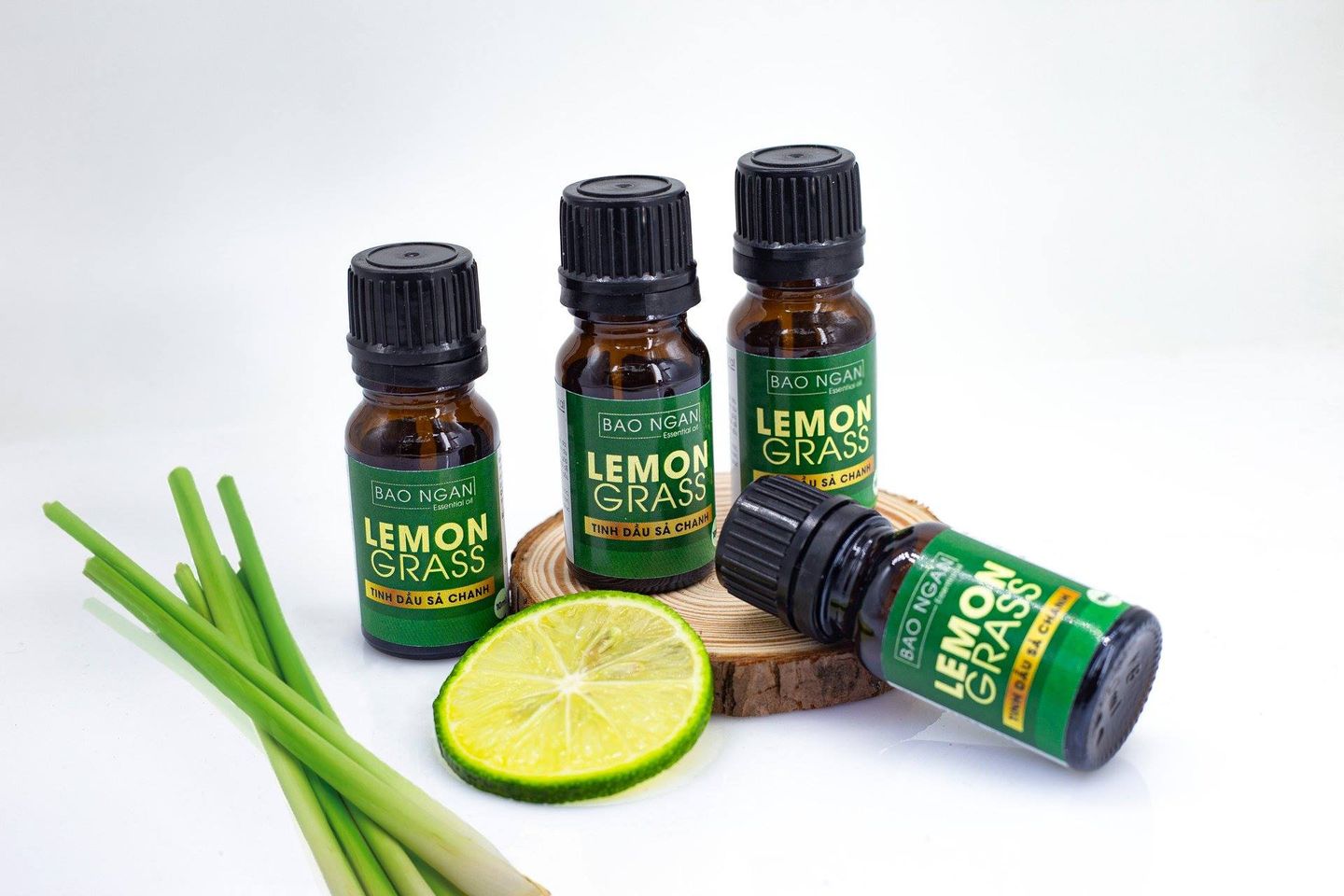 Tinh Dầu Sả Chanh Nguyên Chất 100% Bảo Ngân Lọ 10 ml Đuổi Muỗi, Khử Khuẩn, Lau Nhà, Làm Sạch Mùi Lạ, Xông, Tắm, Massage Có Công Bố Và Kiểm Định Chất Lượng
