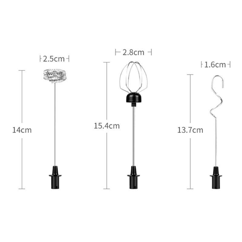 USB Sạc Bọt Sữa Phối 2 Máy Đánh Trứng Cầm Tay 3 Tốc Độ Sữa Sữa Rửa Mặt Foamer Cho Cappuccino, trứng Be Máy Xay Sinh Tố Mini Được Xây Dựng Trong Pin