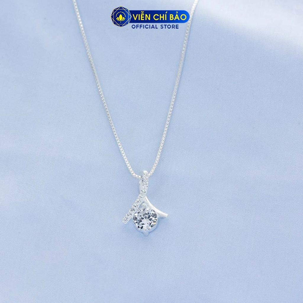 Dây chuyền bạc nữ Princes trắng, vòng cổ nữ bạc 925 thời trang phụ kiện trang sức nữ Viễn Chí Bảo D400144x M400115