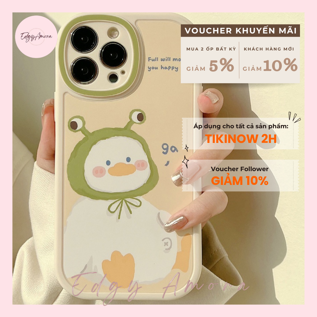 Ốp lưng Iphone chống sốc in hình vịt hoạt hình dành cho Iphone 11 / Phone 11 Pro / Iphone 11 Pro Max / Iphone 12 / Iphone 12 Pro / Iphone 12 Pro Max / Iphone 13 / Iphone 13 Pro / IPhone 13 Pro Max / Iphone 14/ Iphone 14 Pro / Iphone 14 Pro Max