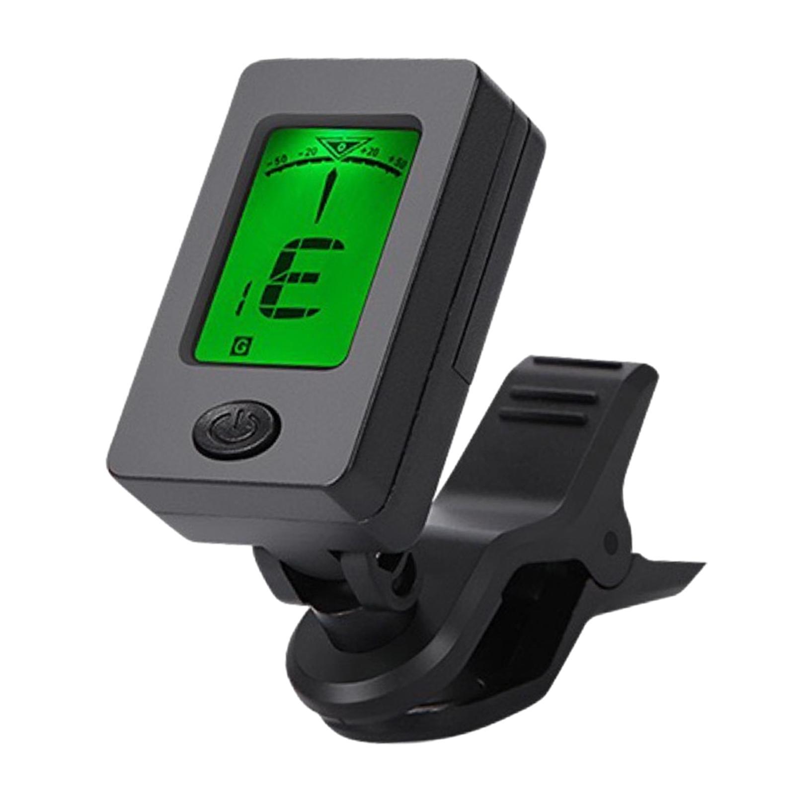 Clip on Tuner Guitar Tuner Bass Tuner Portable High Sensitivity Quick & Accurate Tuning Multifunction for Violin Guitar Stringed Instruments