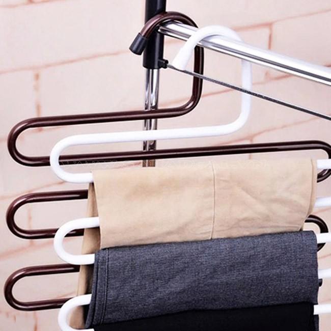 Móc treo quần áo đa năng 5 tầng kim loại