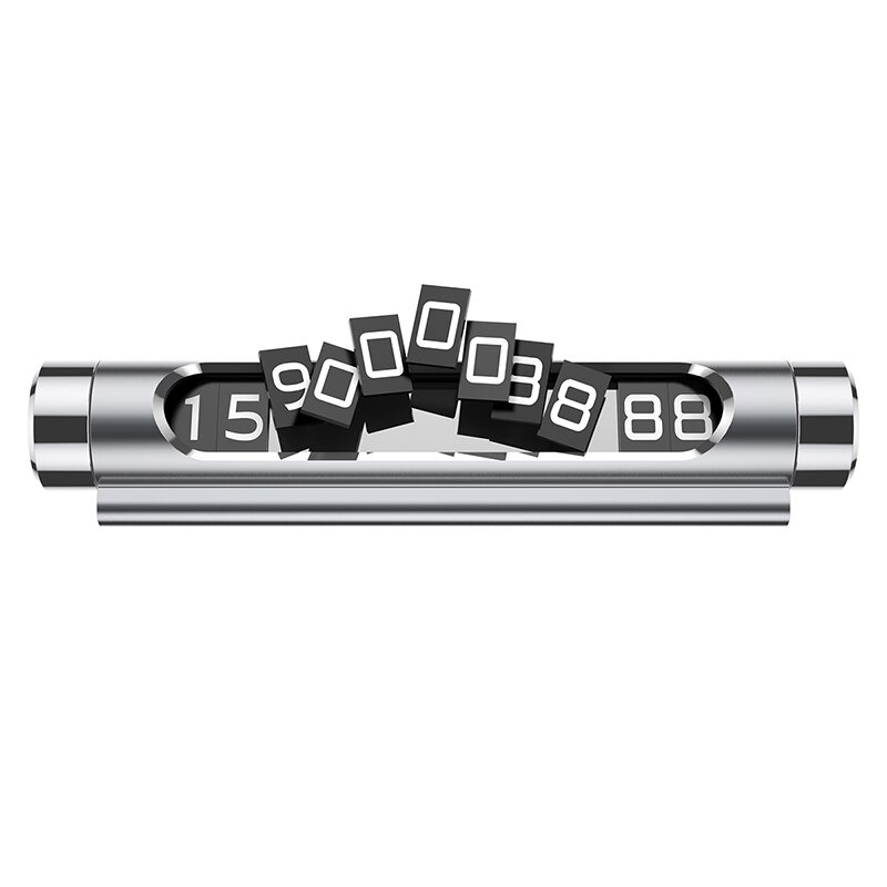 Bảng số điện thoại dùng trên xe hơi Baseus All Metal Temporary Parking Number Plate Series 2 (Dual-number Version) - Hàng chính hãng