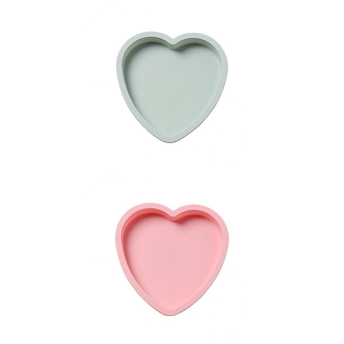 2pcs Kitchen Silicone Cake Mold Heart Shape Cake Baking Molds Bake Mold