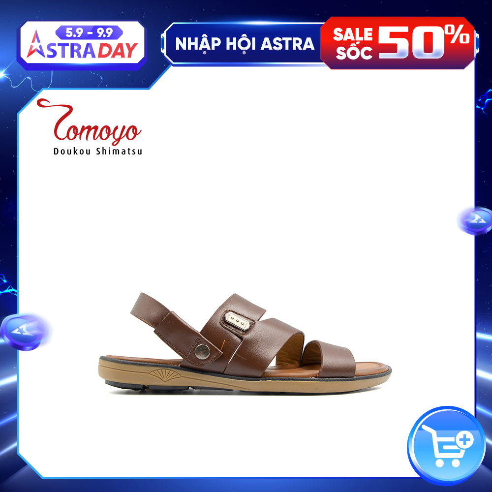 Giày Sandal Nam thủ công da bò cao cấp TOMOYO TMS09402