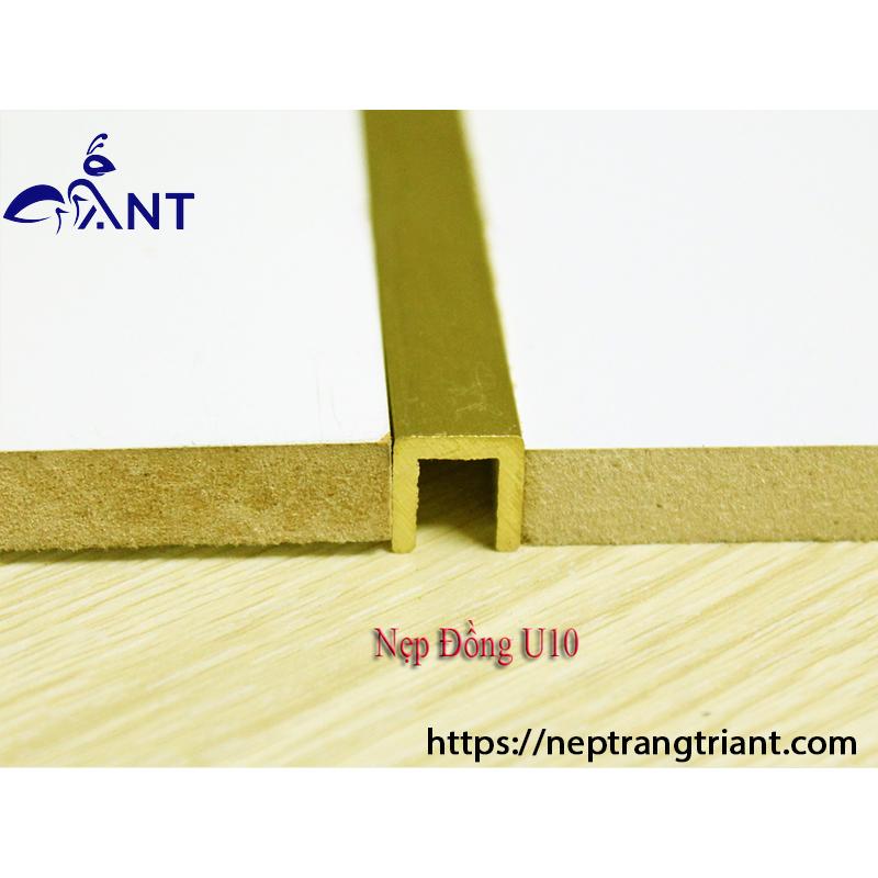 Nẹp Đồng U10 đủ màu, nẹp đồng chữ u, Nẹp đồng chống trơn, giá 1m